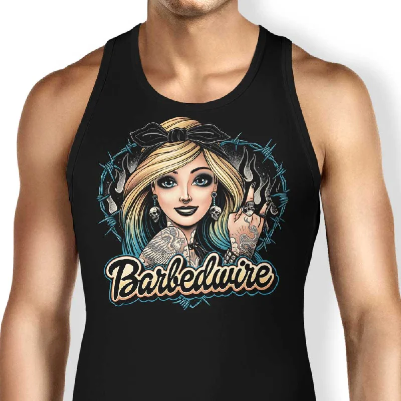 Women's Ruffled BlouseBarbedwire - Tank Top