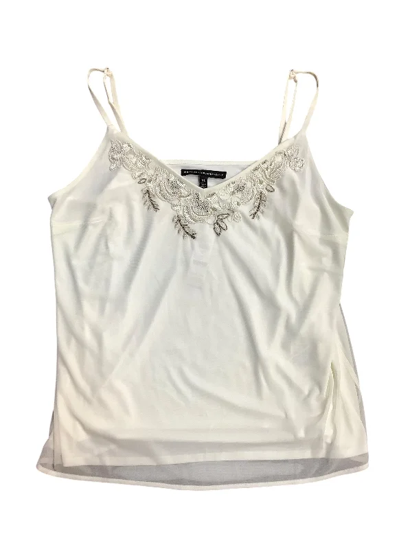 Women's Blouse with BeadsBlouse Sleeveless By White House Black Market In White, Size: Xl