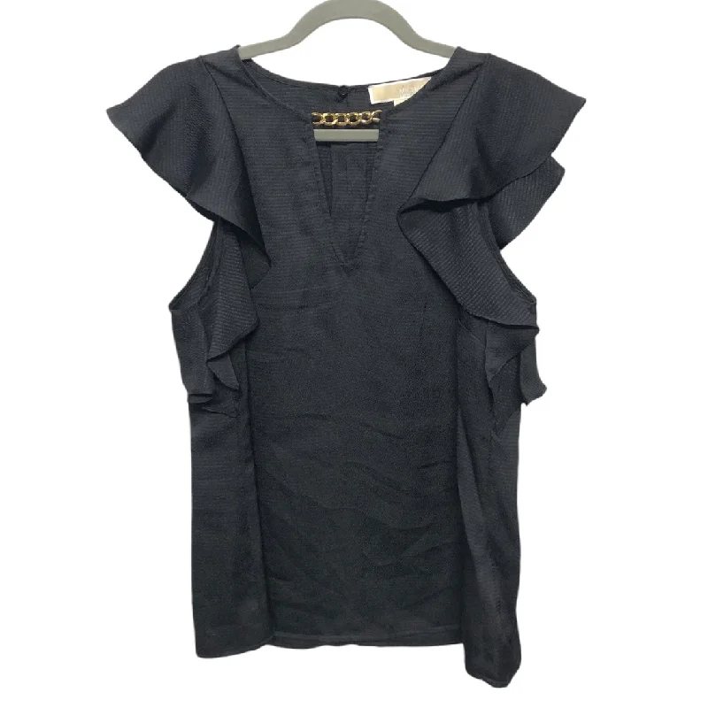 Women's Blouse with SmockingBlouse Sleeveless By Michael By Michael Kors In Black, Size: M