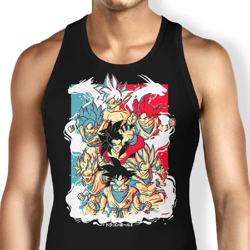 Women's Blouse with U-Shaped CollarSaiyan Transformation - Tank Top