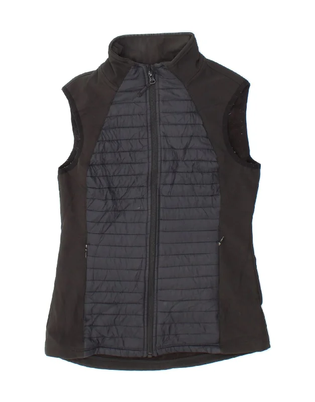 Women's Leather CoatsMOUNTAIN WAREHOUSE Womens Padded Gilet UK 8 Small  Navy Blue Colourblock