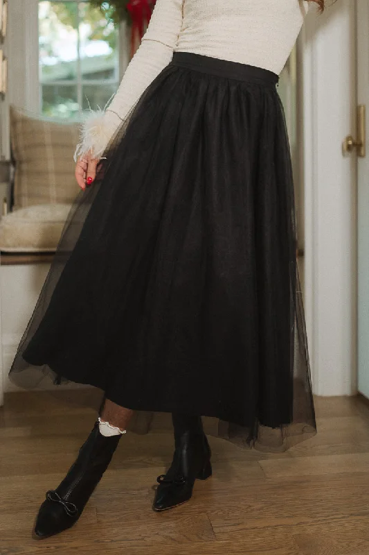 Women's Non-Stretch SkirtsBrigitte Skirt in Black Tulle