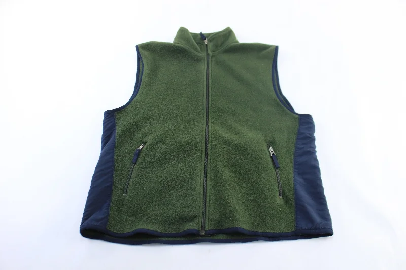 Women's Coats with Fur Trimmed ZipperGap Blue & Green Fleece Zip Up Vest