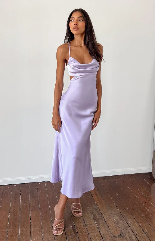 Women's Shirt Collar DressesTaleah Lilac Cut Out Maxi Dress