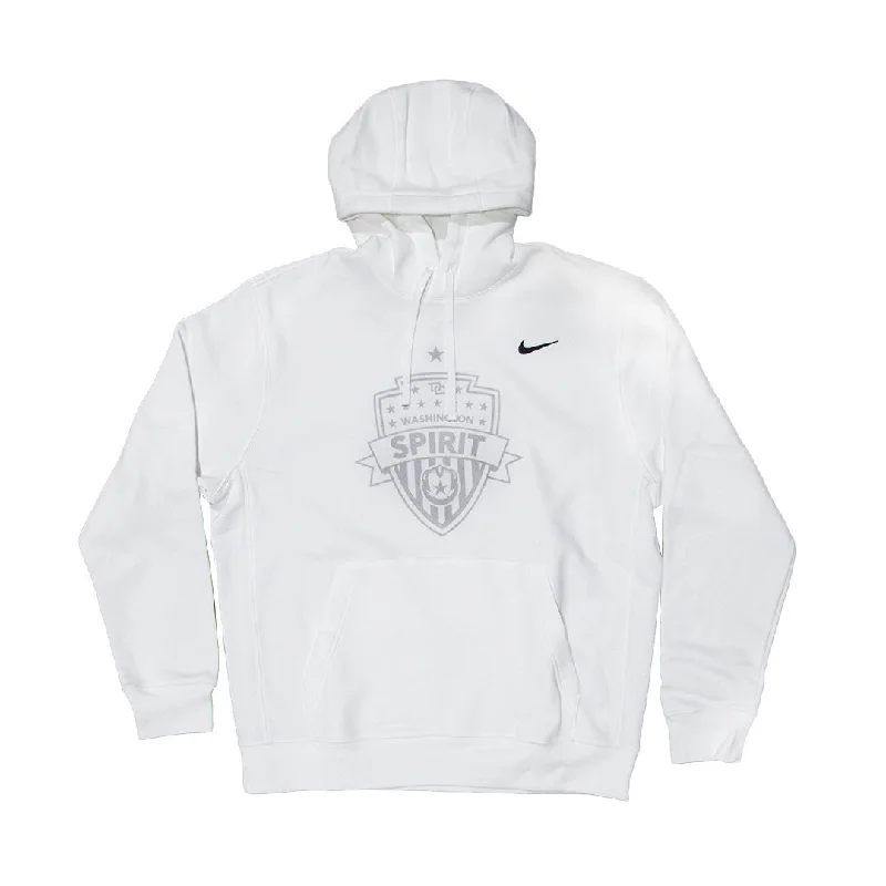 Women's Hooded Sweatshirts with Fleece LiningNike 2023 Washington Spirit Youth Hoodie - BIG SHIELD LOGO - White