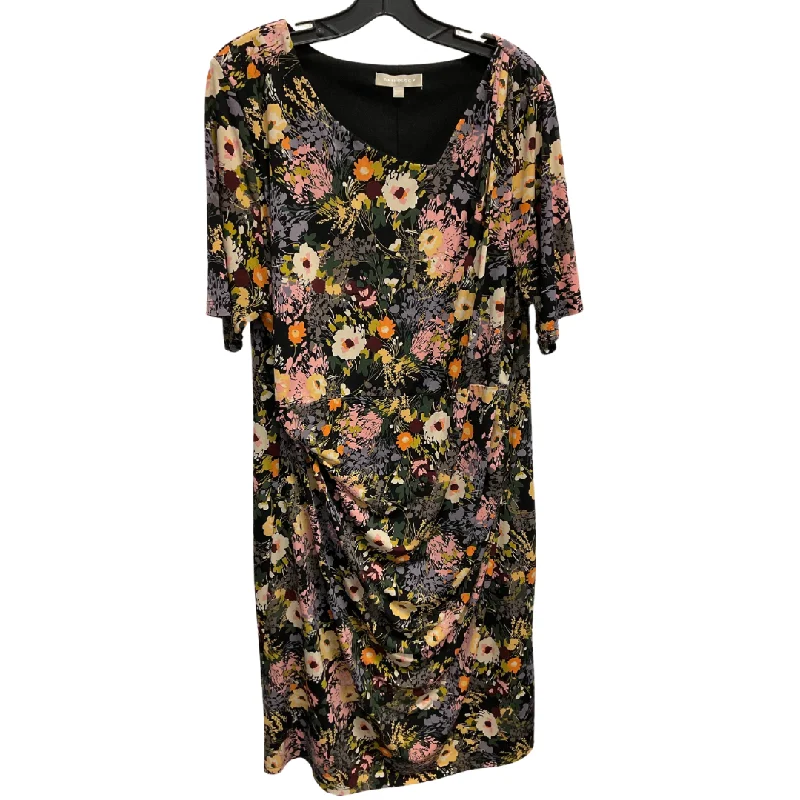 Women's Sleeveless DressesDress Casual Midi By Clothes Mentor In Floral Print, Size: 1x