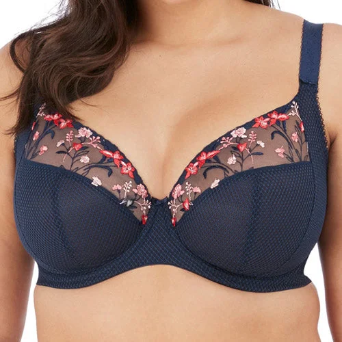 smoothing high-waisted bra for tummy controlElomi Charley UW Plunge Bra - Navy