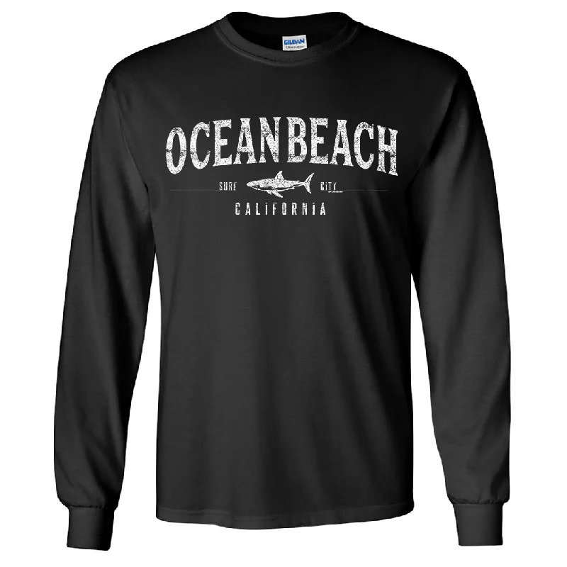 Women's Hooded Sweatshirts with ZipperOcean Beach California Long Sleeve Shirt