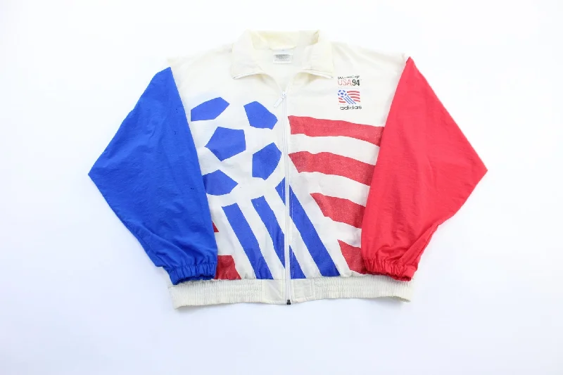 Women's Wool Coats1994 Adidas USA World Cup Soccer Jacket