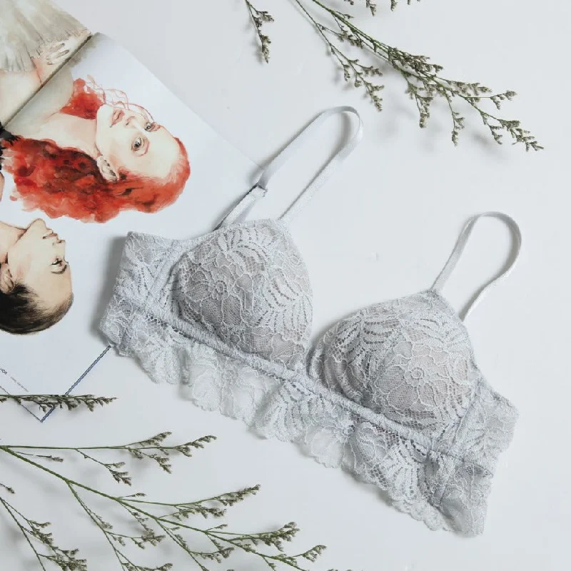 lace-up back bra for a custom fitAlisa Cotton Lace Bralette