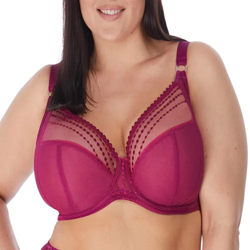 molded cup bra for shape retentionElomi Matilda UW Plunge Bra - Berry