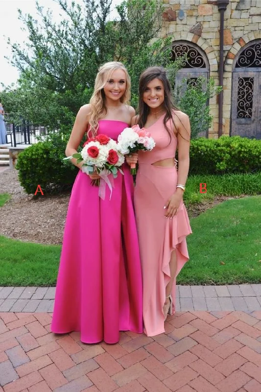 Women's Fit and Flare DressesSimple Long Party Formal Prom Dresses for Girls     S2249