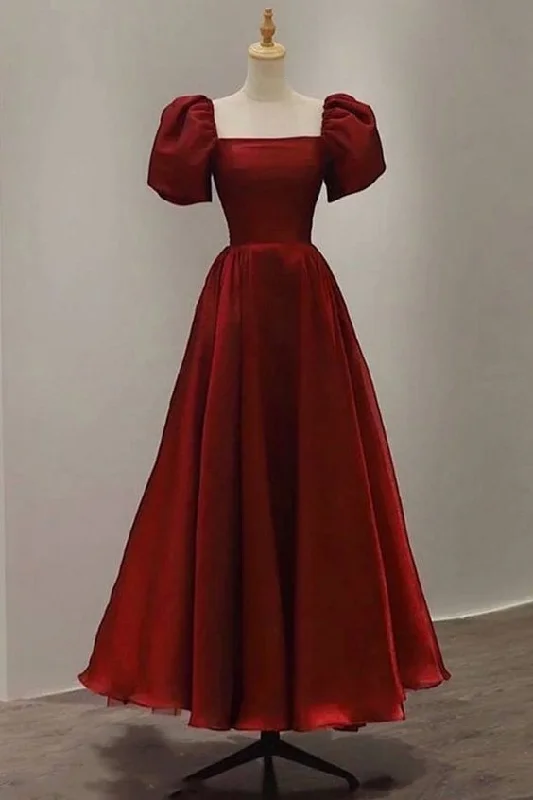 Women's V-Shaped Collar DressesRed Party Dresses Prom Gown     S1942