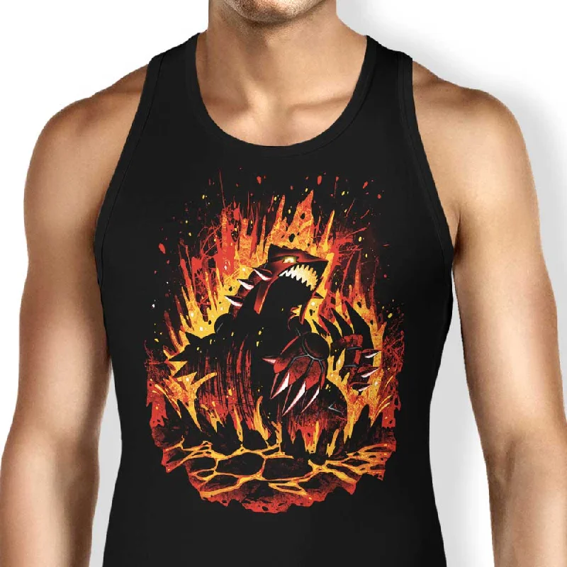 Women's Blouse with Keyhole NeckCataclysm of Magma - Tank Top