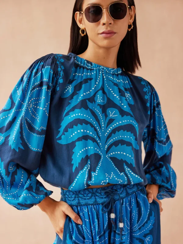 Women's Blouse with RufflesAyla Blouse in Nikita Atlantic