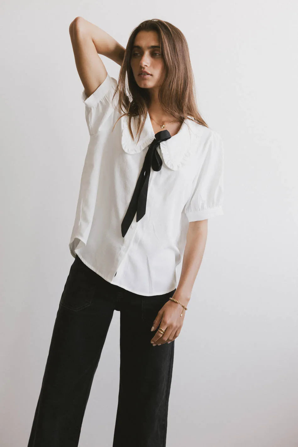 Women's Blouse with Cropped LengthTommi Collared Blouse