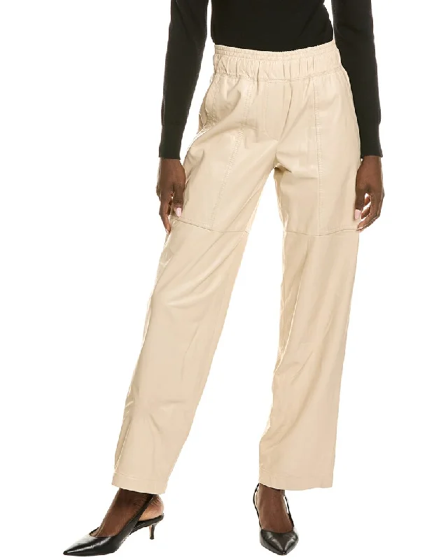 Women's Jodhpurs with Square NeckBrunello Cucinelli Leather Pant