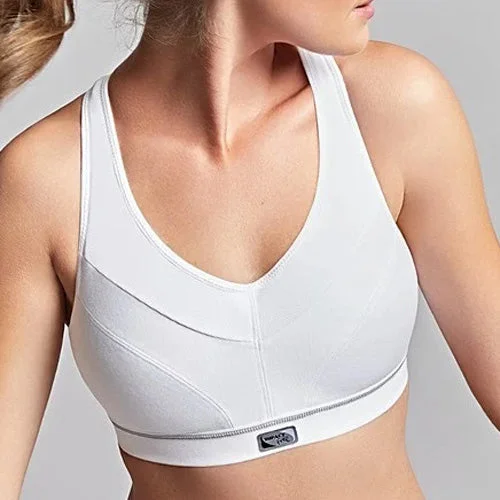 t-shirt bra for small breastsRoyce Impact Free Adjustable Wire Free Sports Bra - White