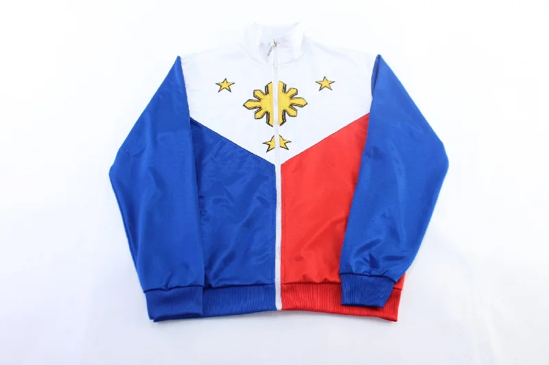 Women's Long CoatsPhilippines Embroidered Soccer Zip Up Jacket