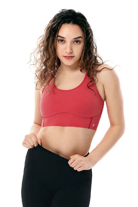 front-closure bra for easy dressingRaspberry Checker Bra