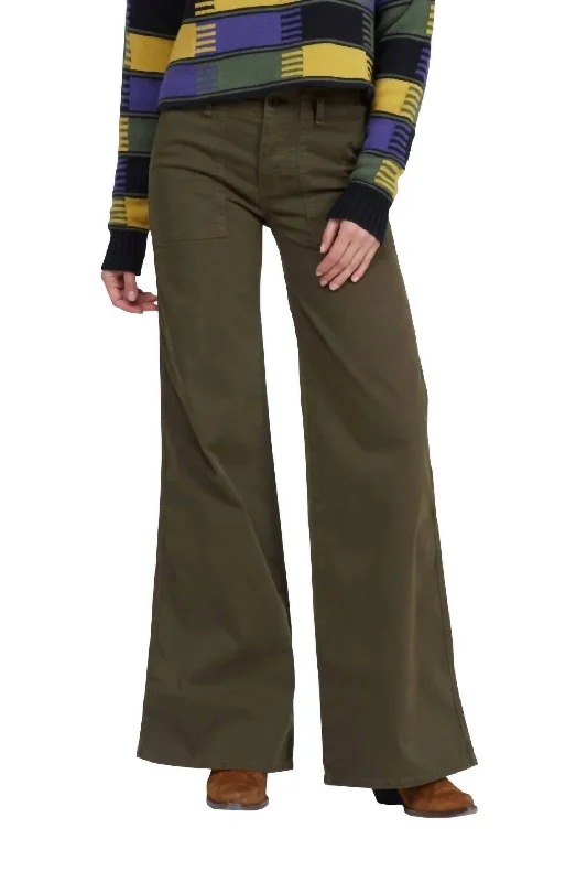 Women's Jodhpurs with Wide CollarBoma Jean In Safari Green