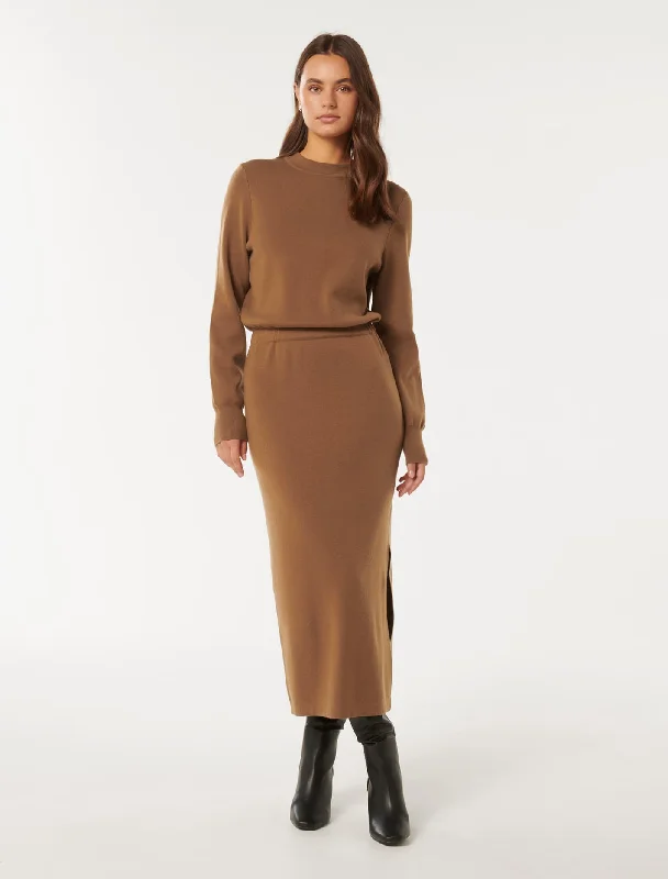 Women's Sweetheart-Neck DressesCarmella Knit Midi Dress