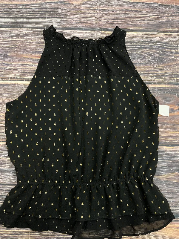 Women's Blouse with Gathered SleevesBlouse Sleeveless By White House Black Market In Black, Size: L