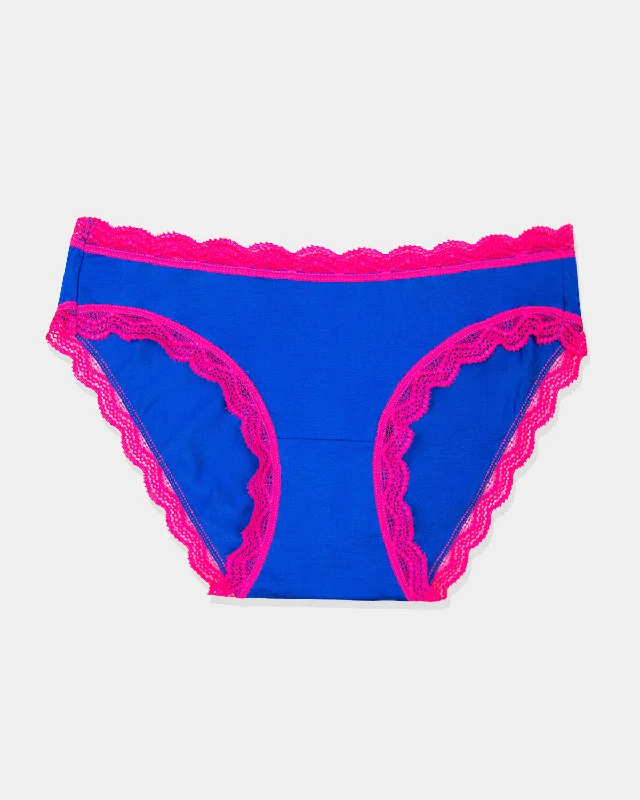 seamless panties with a concealed pocket, moisture-wicking finish, and stretchable fabric for convenience, comfort, and a smooth undergarment line.The Original Brief - Sapphire and Raspberry