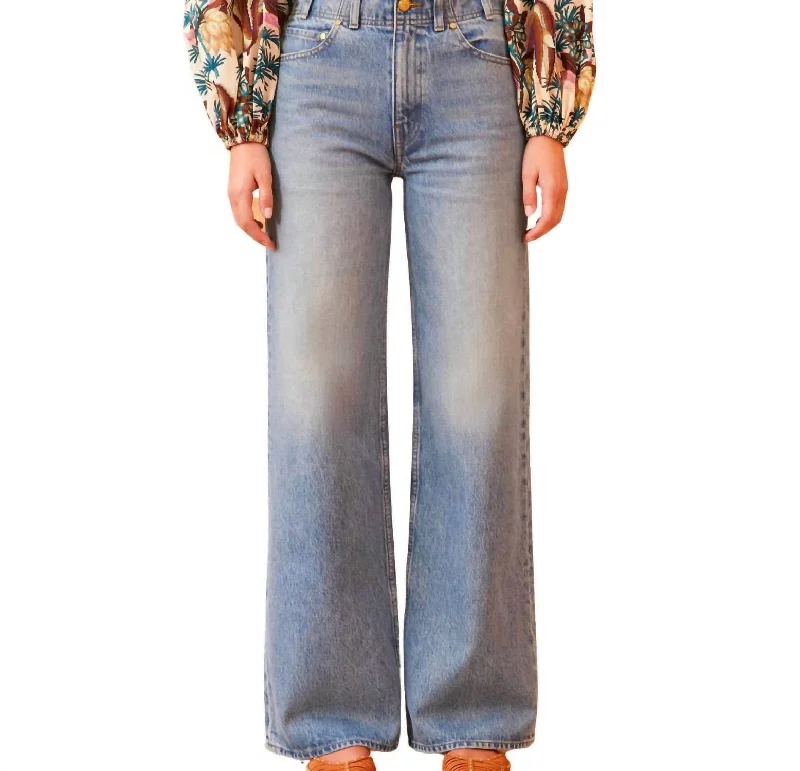 Women's Jodhpurs with Square CollarElodie Jeans In Adriatic Wash