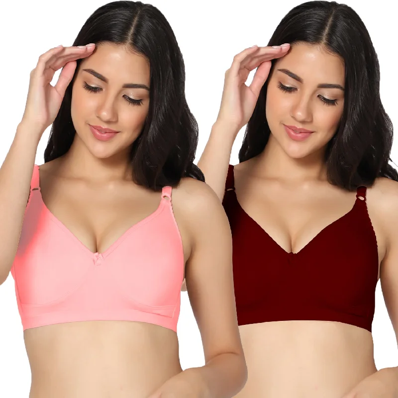 seamless bra with soft cups for all-day comfortFull Coverage Non-Padded Bra (Pack of 2)