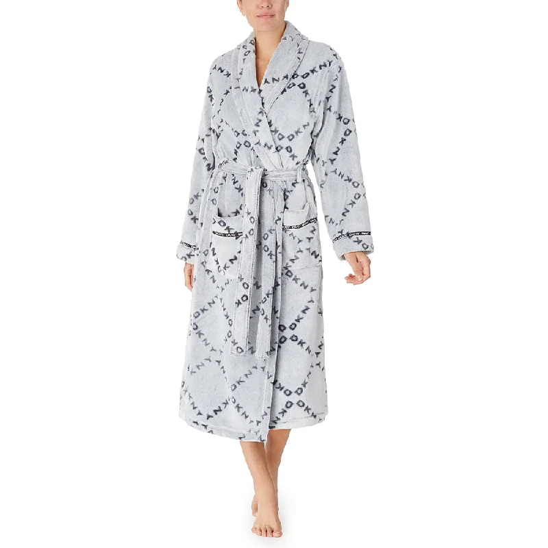 women's pajamas with elastic waistbandsDKNY, kuscheliger Signature-Bademantel, YI2222498F