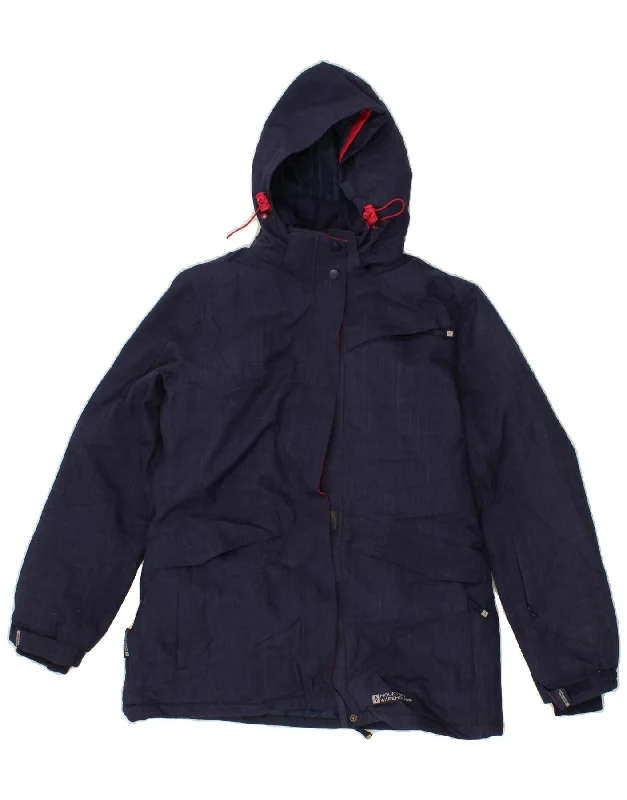 Women's Coats with HoodMOUNTAIN WAREHOUSE Womens Hooded Rain Jacket UK 12 Medium Navy Blue