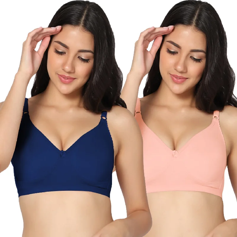 wireless bra with molded cupsFull Coverage Non-Padded Bra (Pack of 2)