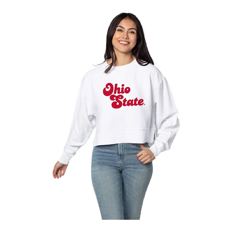 Women's Hooded PulloversLadies Ohio State Buckeyes Vintage Concert Crew