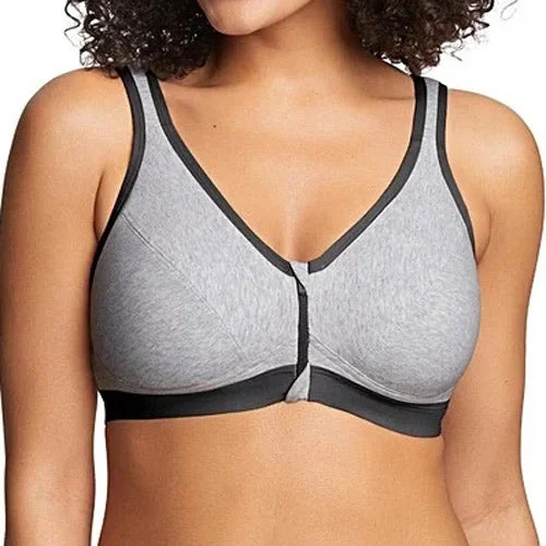 sheer lace braRoyce Eden Wire-Free Front Fastening Comfort Bra - Grey Marl