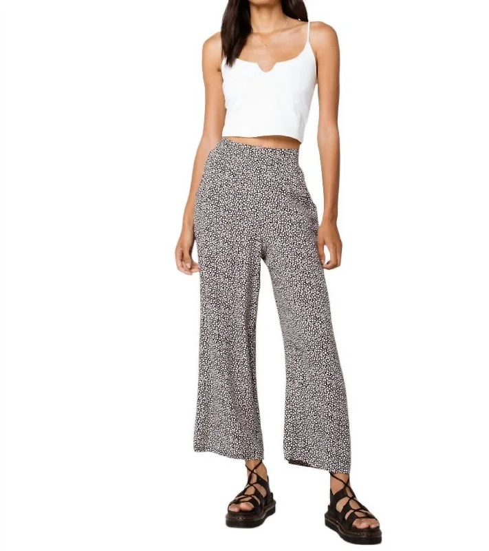 Women's Jodhpurs with Mid WaistCut Through Wide Leg Printed Pants In Multicolor