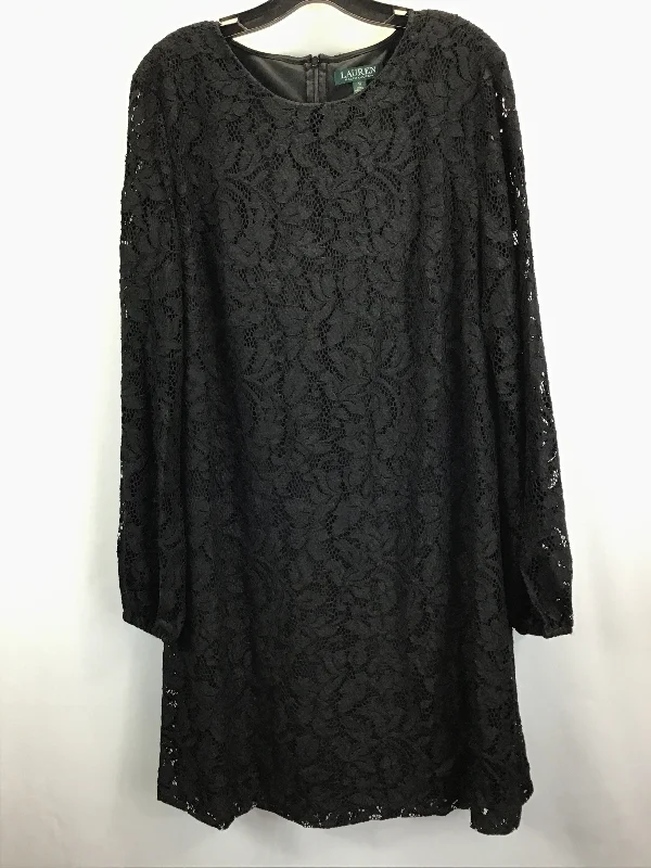 Women's V-Back DressesBlack Dress Work Lauren By Ralph Lauren, Size 16