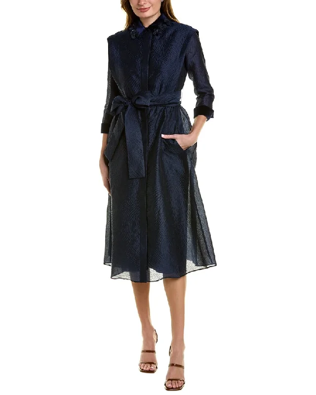 Women's Shirt Collar DressesTeri Jon by Rickie Freeman Jacquard Shirtdress