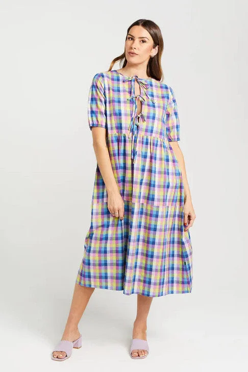  Women's A-Line DressesThing Thing - Tie Up Leah Dress, Summer Picnic