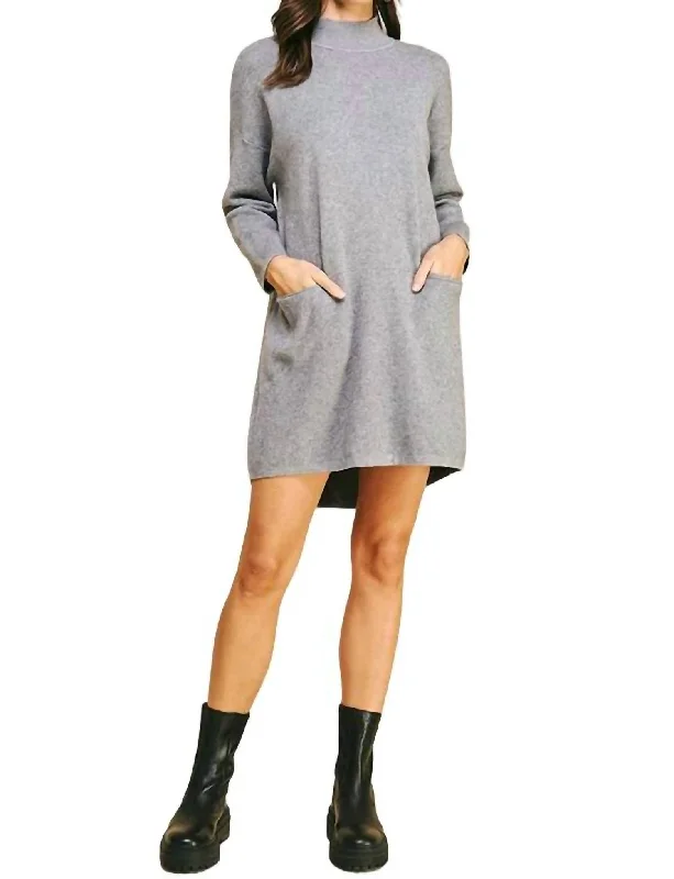 Women's Zip-Up SweatersBlair Sweater Dress In Grey