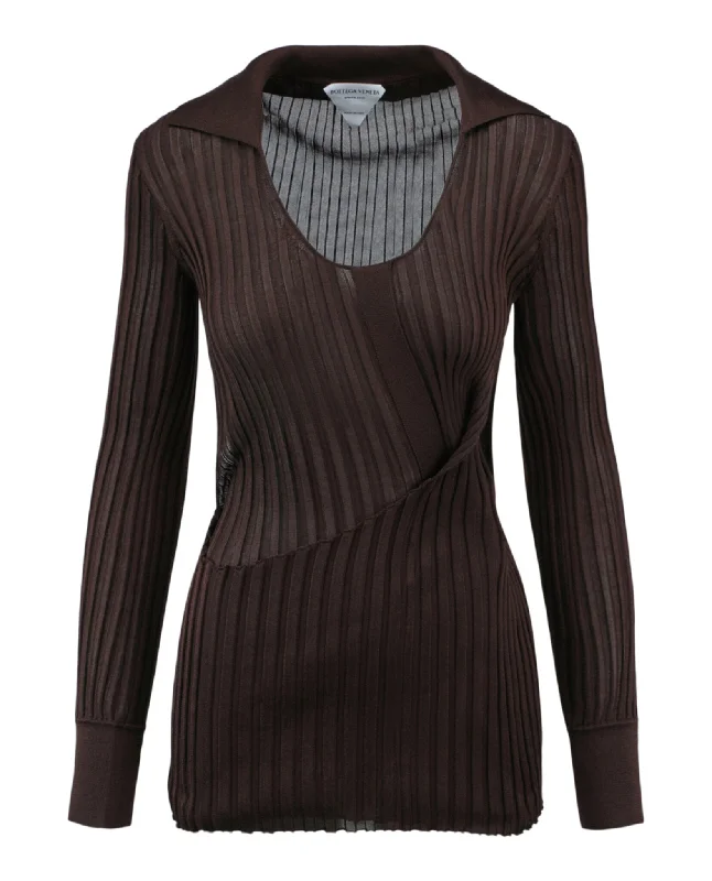 Women's Low Collar SweatersLightweight Silk Sweater Dress