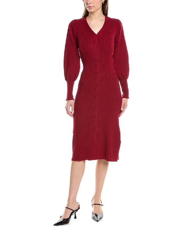 Women's Boat Collar SweatersNanette Nanette Lepore Cable Front Sweaterdress