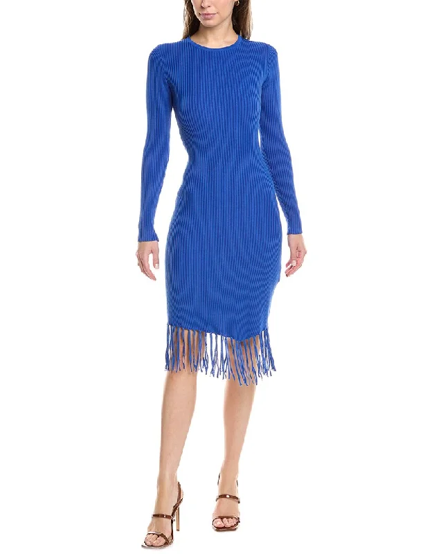 Women's Wide Collar SweatersNanette Nanette Lepore Fringe Sweaterdress