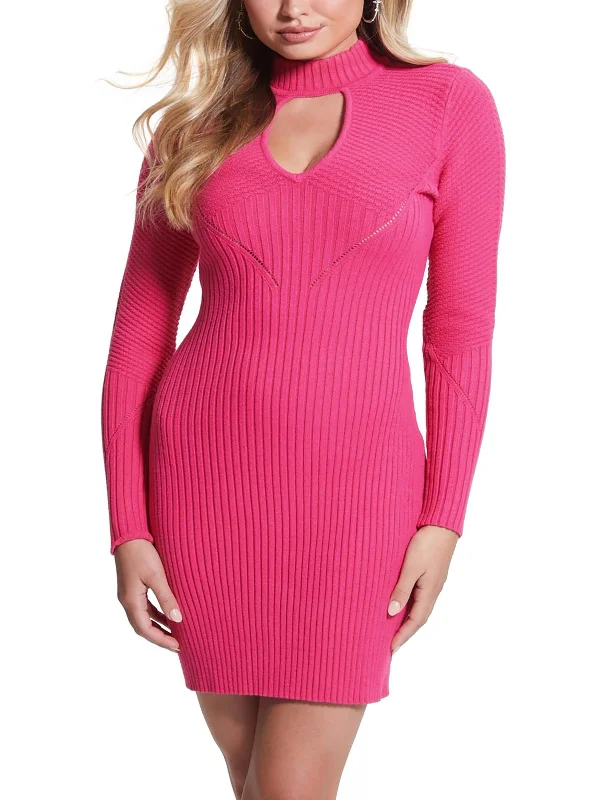 Women's Merino Wool SweatersWomens Pattern Long Sleeves Sweaterdress