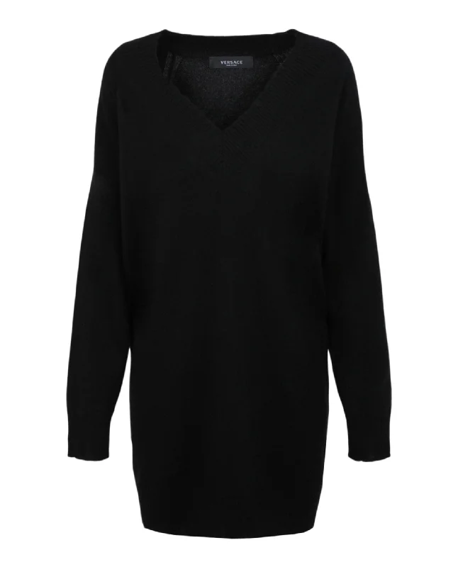 Women's High Collar SweatersCashmere Blend Sweater Dress