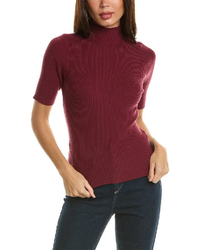 Women's V-Shaped Collar SweatersDress Forum Mock Neck Sweater