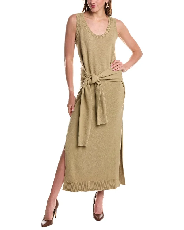 Women's Low Collar SweatersMichael Kors Collection Tie Slit Cashmere Sweaterdress