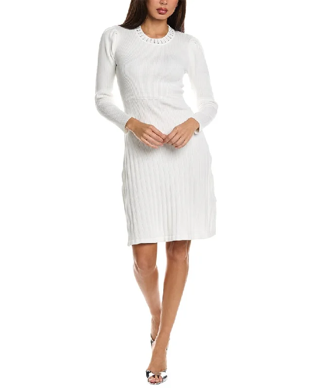 Women's Latvian Wool SweatersSharagano Ribbed Sweaterdress