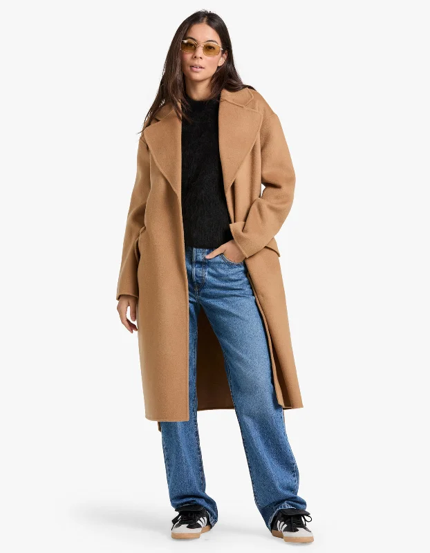 Women's Blouse with Peter Pan CollarSadie Coat - Camel