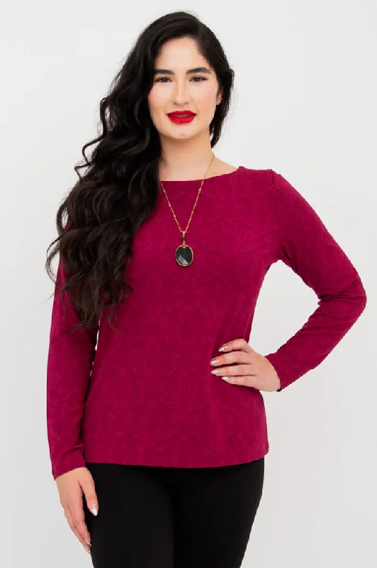 Women's Blouse with Straight HemCela L/S Top, Empire, Bamboo